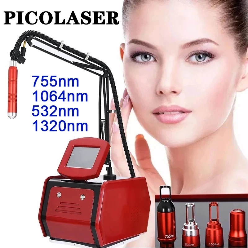 

Portable Picosecond Laser Tattoo Removal Machine pico Skin Rejuvenation 755nm 532nm 1064nm Pigment Removal For Beauty Salon