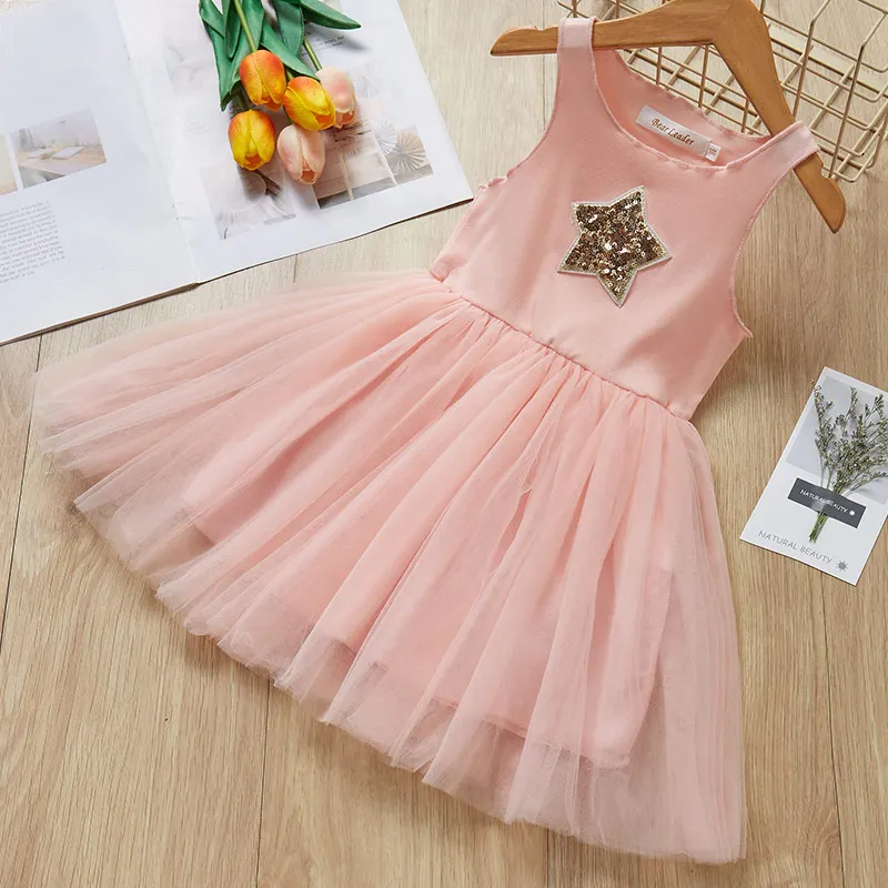 Bear Leader Girls Princess Dress New Summer Elegant Bowknot Sleeveless Party Sweet Children Clothing 2 6Y | Детская одежда и обувь