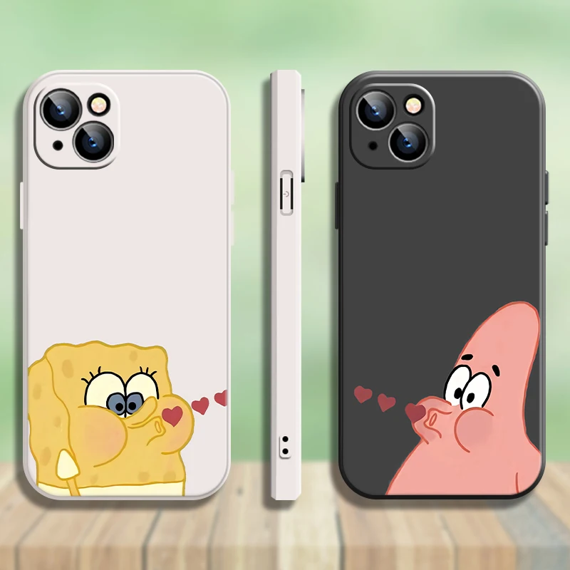 

Patrick Star Phone Case for Iphone 13 X XS MAX 6 6s 7 7plus 8 8Plus 5 5S Se 2022 XR 12 11 Pro Max TPU Coque Couple Phone Case