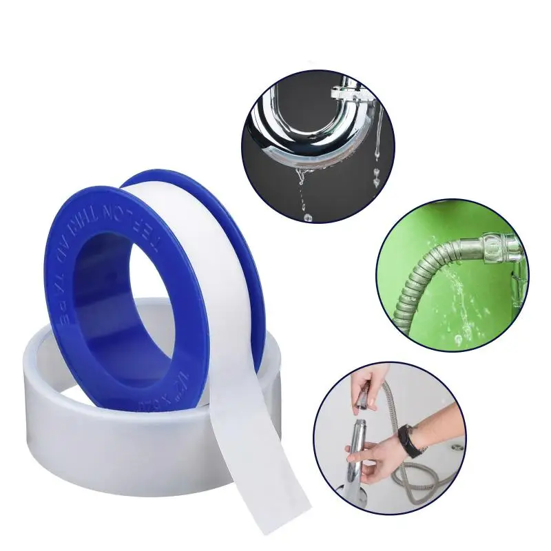 

50mm/roll PTFE Plumbing Thread Seal Tape High Temperature Resistance Leakproof Sewer Sealants Kitchen Water Pipe Faucet Adhesive
