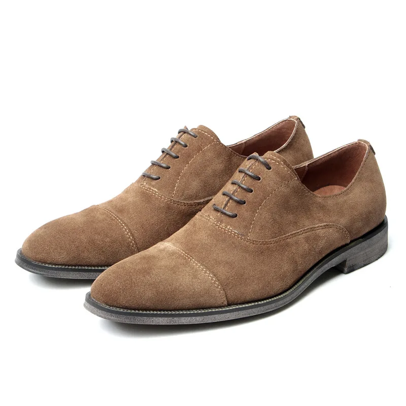 

High Quality Cow Suede Business Casual Shoes Soft Leather Men Dress Formal Men Oxford Shoes Zapatos De Vestir Hombre