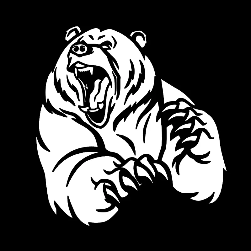 

22011 # автомобильные стикеры злый медведь бампер лобовое стекло Авто Наклейка украшение изысканный водонепроницаемый