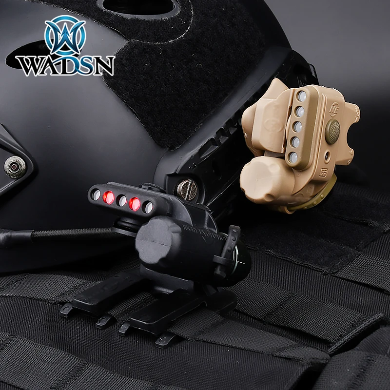 

WADSN FAST Helmet Light Head Lamp Red IR Night Vision White LED Tactical Lighting Equipment Airsoft Hunting Vest Signal Light