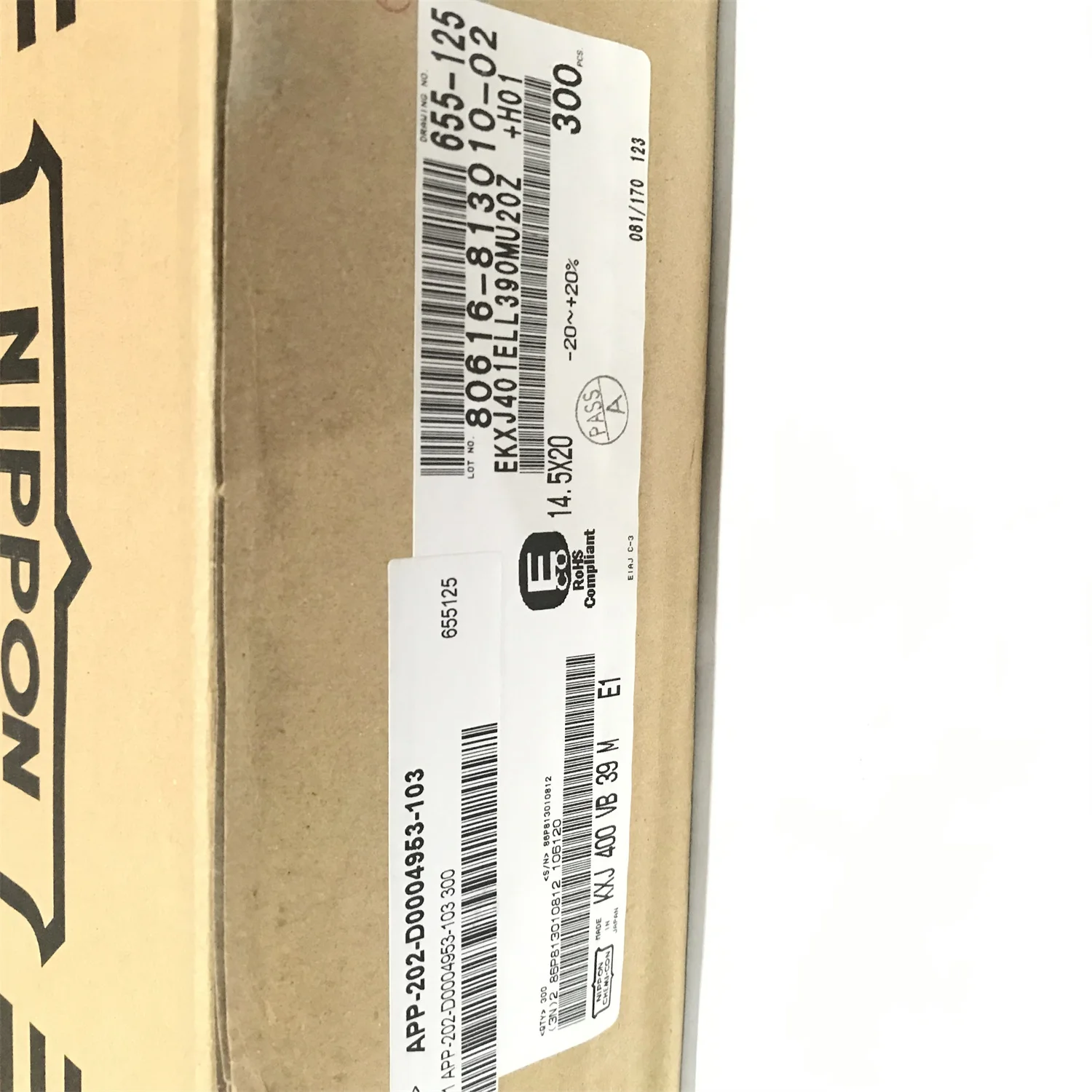 100 шт. алюминиевые электролитические конденсаторы NIPPON CHEML-CON 400V39UF