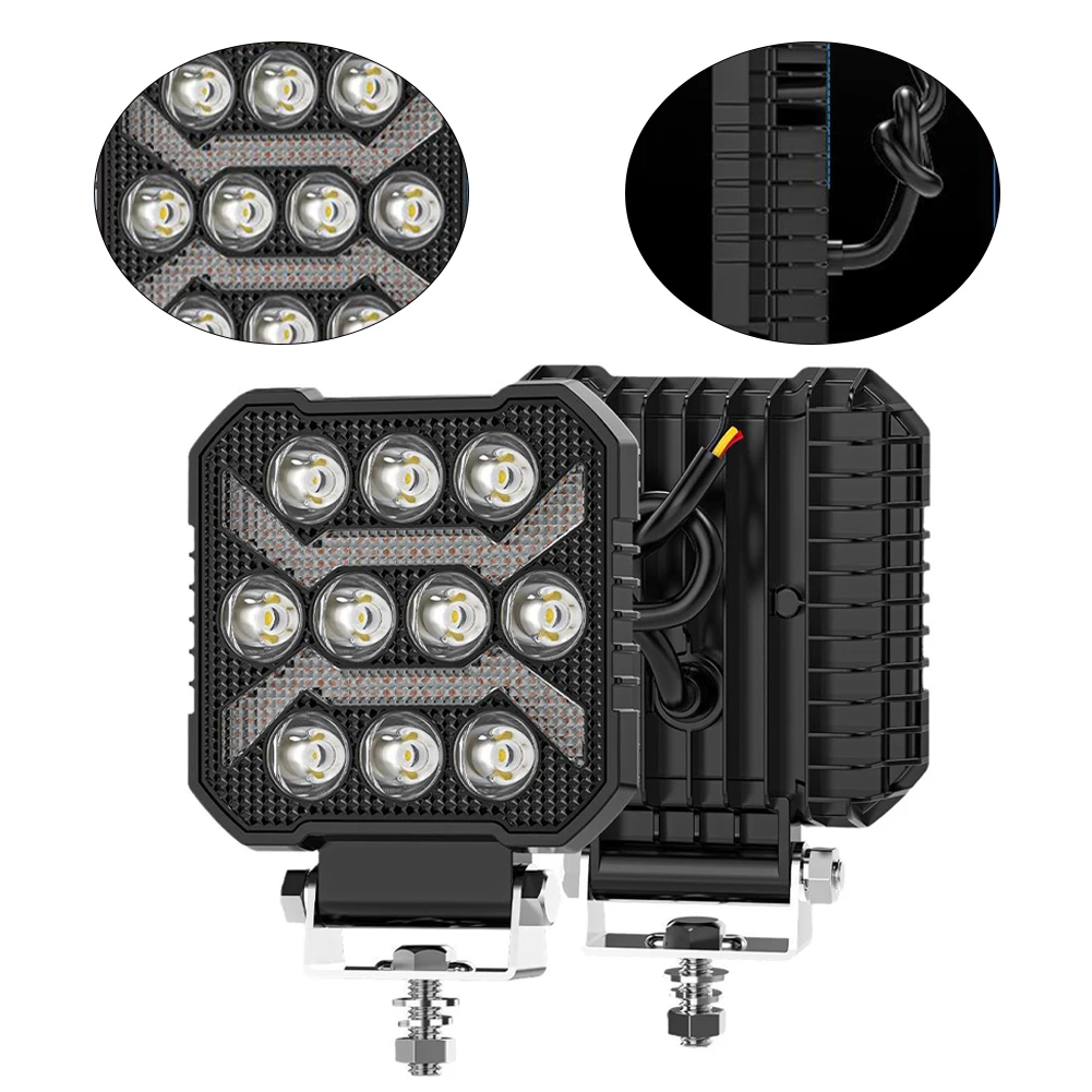 V Недеформируемая автомобильная фара Светодиодная рабочая Алюминий