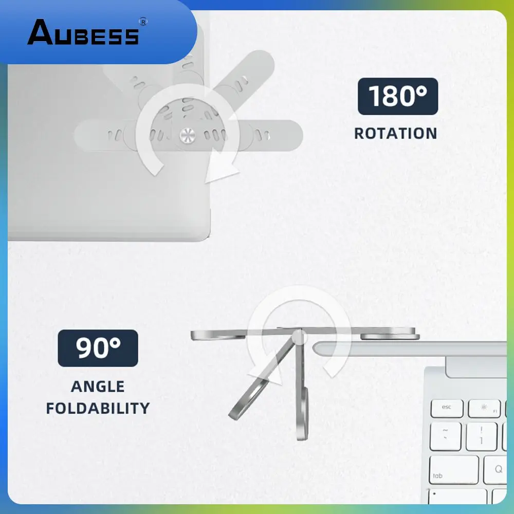 

Aluminum Alloy Tablet Stand Radiating Mounting Bracket 180 ° Bidirectional Rotation Durable Desktop Bracket 54g Small Size