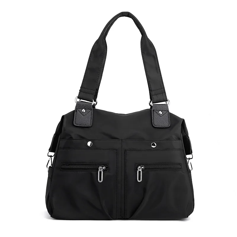 Women's Handbag Solid Simple Designer Tote Bag Large Capacity Waterproof Multi Pocket Nylon Shoulder Bag Mommy Travel Diaper Bag images - 6