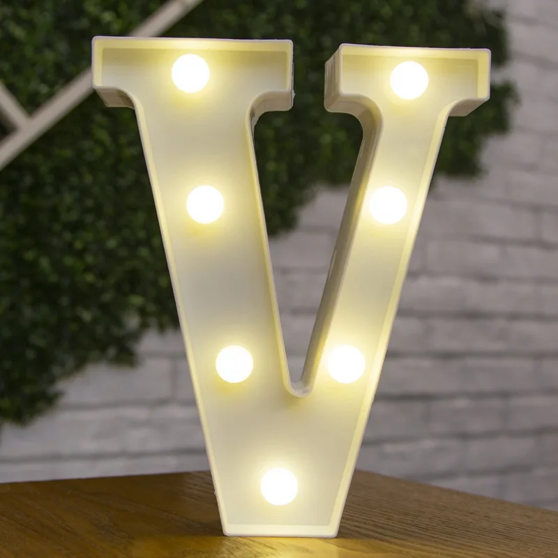 Alphabet Letter LED Lights Luminous Number Lamp Decor Battery Night Light for home Wedding Birthday Christmas party Decoration images - 6