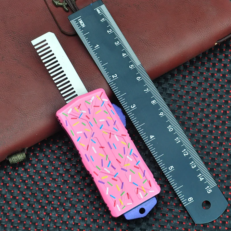 Тактический карманный нож Exocet Micro OTF TechKnife Dessert Warrior Donut Pink EXO