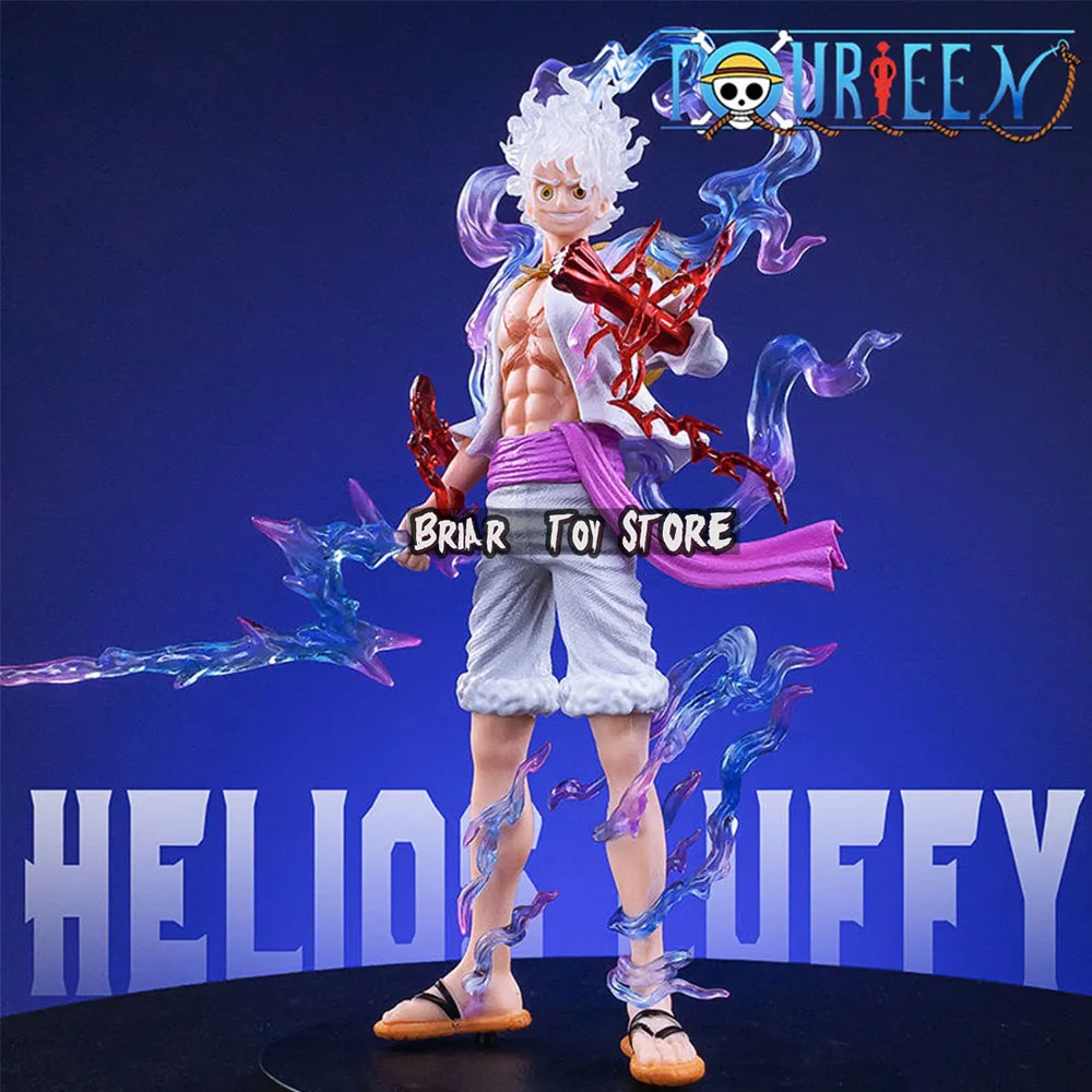 One Piece Luffy Gear 5 Anime Figure Sun God Nikka 21cm PVC Action Figurine Statue Collectible Model Doll Toys For Children Gift