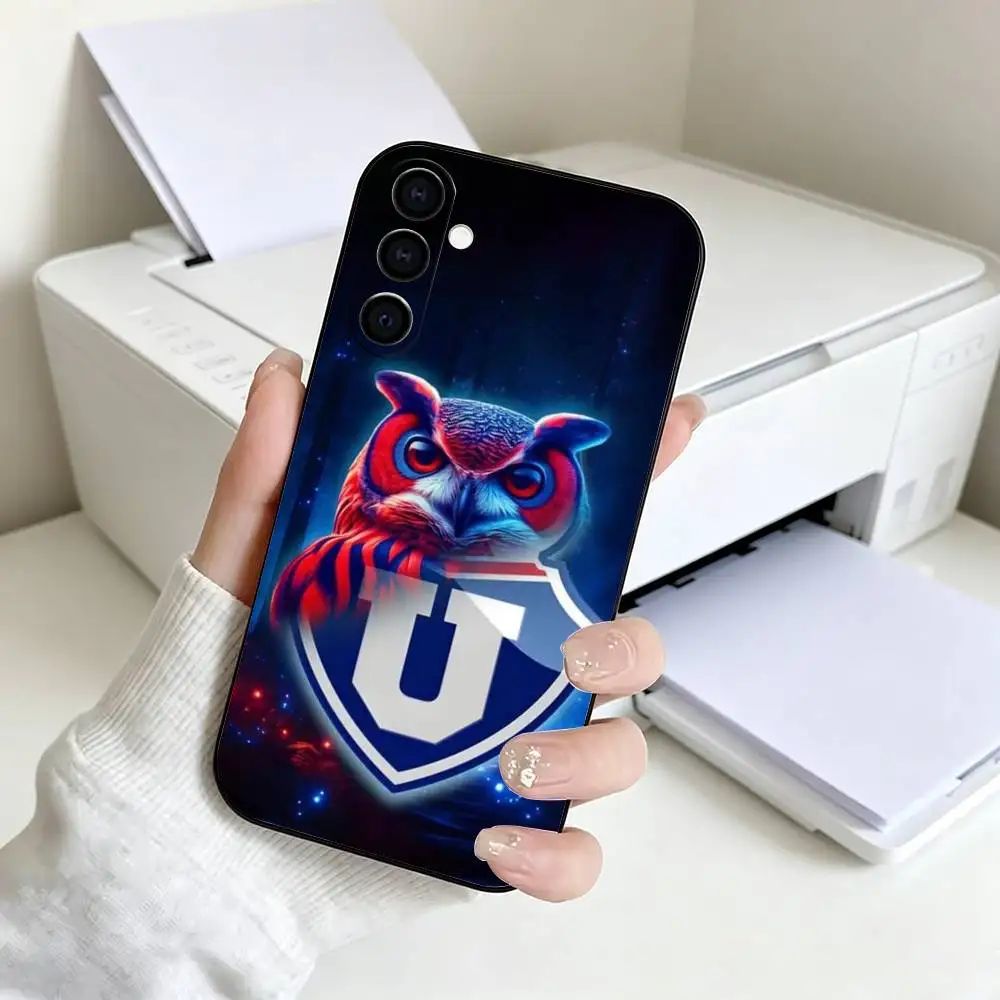Фото Чехол для телефона C-Club U-Universidad de Chile, черный, силиконовый, мягкий, для Samsung A73, A72, A71, A70, A53, A52, A51 №5
