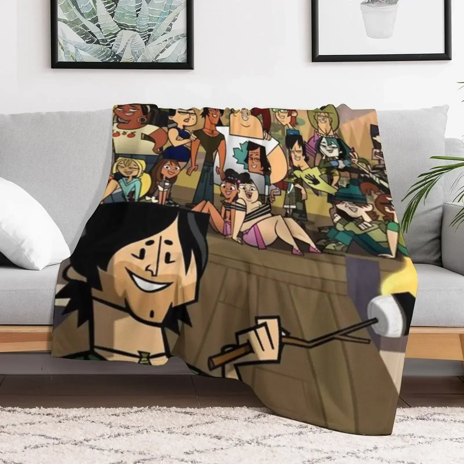Фото Плед 7 Total Drama Island, компактное теплое одеяло для путешествий на автомобиле №5