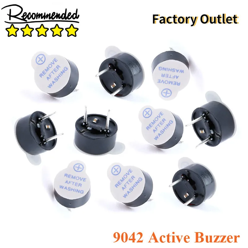 

10PCS 9042 Active Buzzer Integrated 5V 9*4.2mm 9X4.2mm Ultra Thin DC Electromagnetic Buzzer