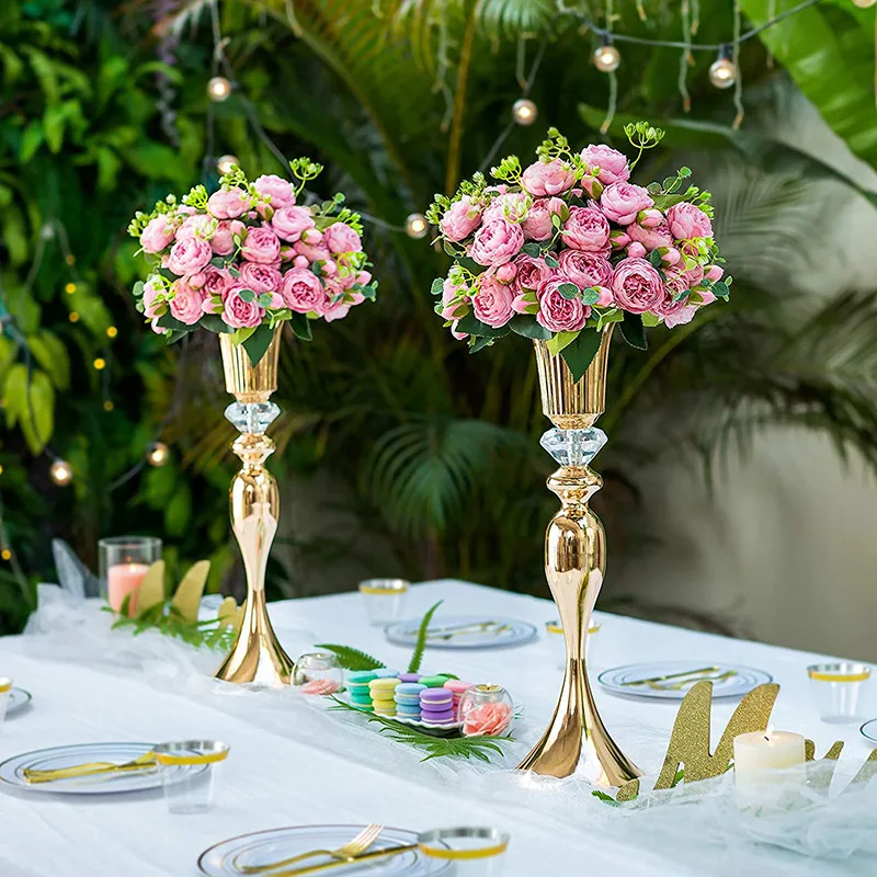 

10 шт./лот цветочные вазы, напольные металлические вазы, подставка для высушенных цветов, цветочные горшки, дорожные свинцовые домашние Свадебные украшения для коридора