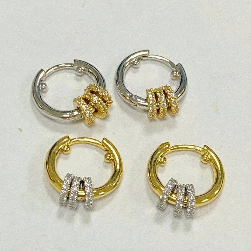 InsWind Европейские и американские интернет-серьги Hot Twin Mini маленькие серьги Dai Shan в