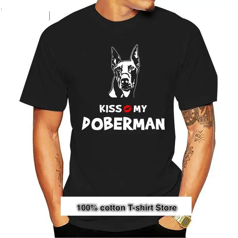 

Camiseta de Doberman para hombre, Camisa ajustada de manga corta con cuello redondo estampada, Crazy fashion, novedad de verano