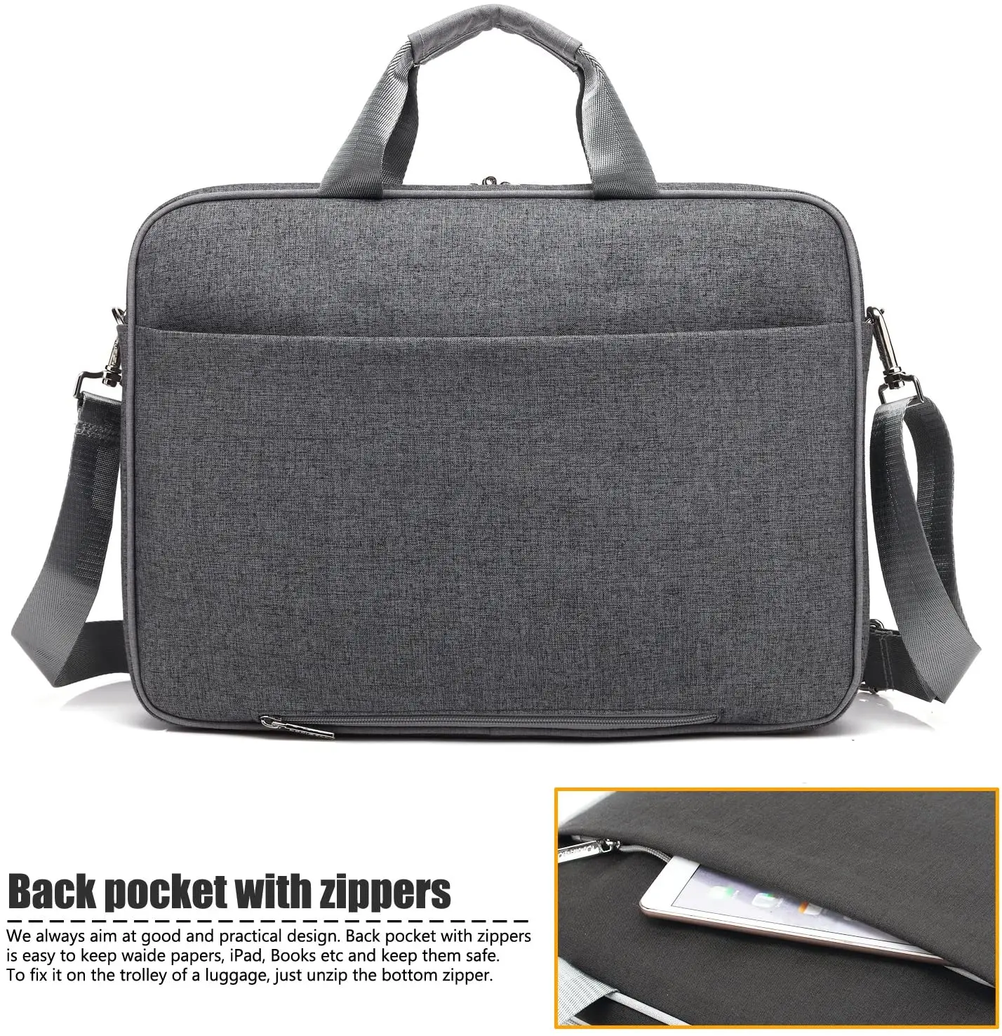 CoolBELL 15.6 Inch Nylon Laptop Bag Shoulder Bag with Strap Hand Bag Tablet Briefcase for iPad Pro Laptop MacBook Ultrabook