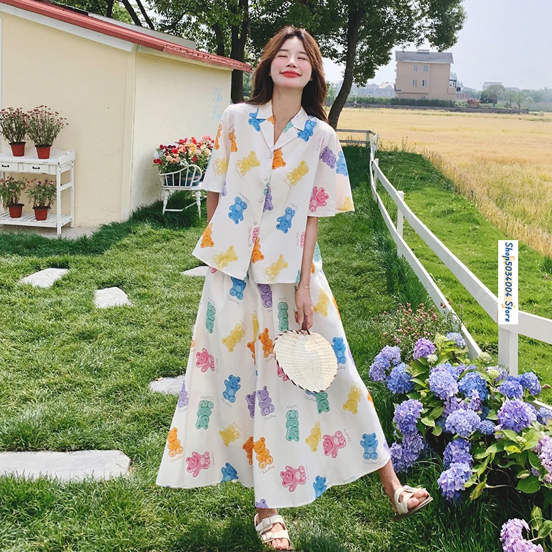 Лето 2024 комплект из двух предметов элегантная Милая Свободная рубашка в