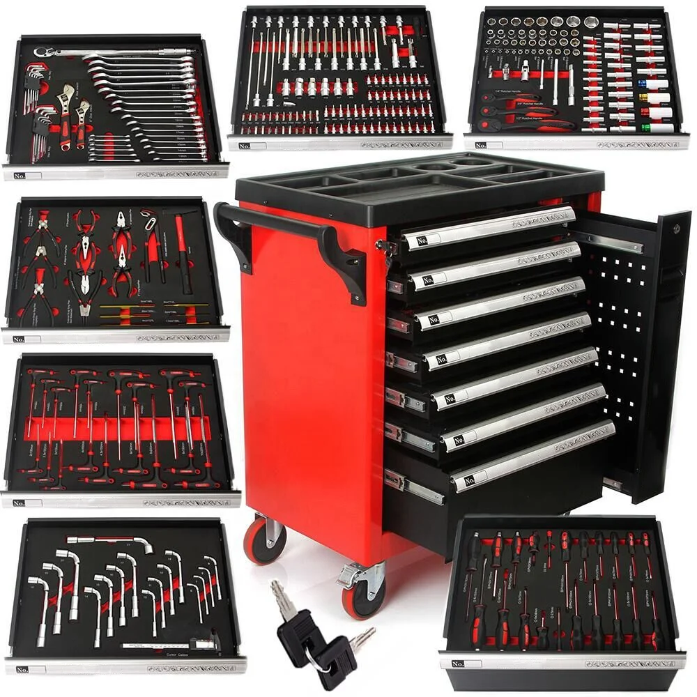 Tool Box Set Mechanic Hand Tools Home DIY OEM Tools Kit Lined With Customized Hardware Cart Hand,Not Inlclude Trolley Cabinet