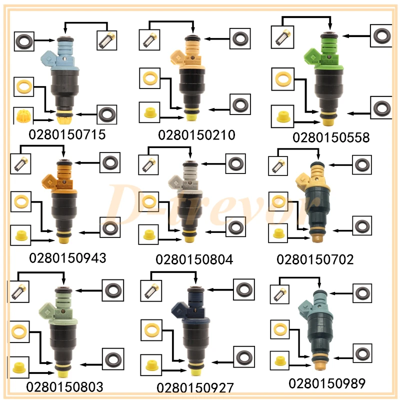 Набор для ремонта топливного инжектора 1000 шт. фильтры кольца прокладки BMW Ford Dodge