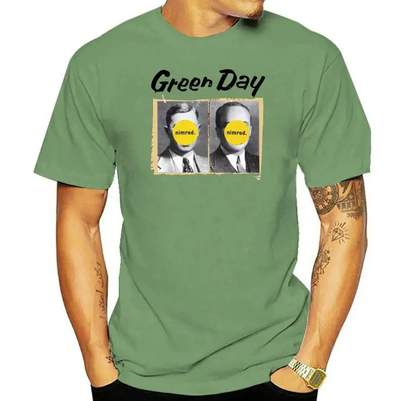 

Green Day Nimrod-Camiseta Punk Rock para hombre, camisa blanca de talla grande, S-3Xl, 1997
