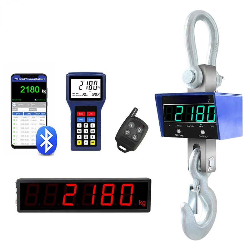 

3000kg Weighing Crane Scale 2T 10ton Digital Hoist Heavy Duty 1000kg Hanging Scale Electronic Wireless Industrial Hook Scale