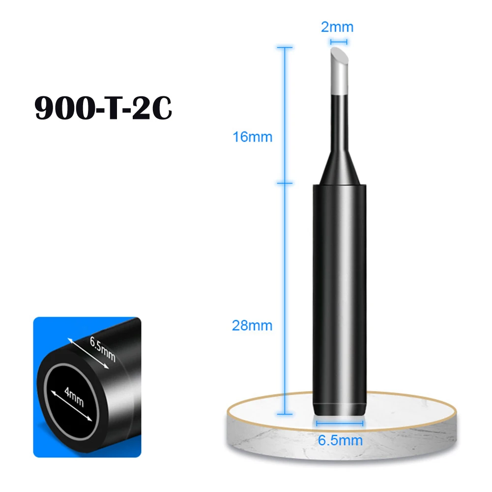 

5PCS 900M-T Soldering Iron Solder Tip Constant Temperature ESD Lead Free Tip 2C 3C 4C 5C 0.8D 1.2D 1.6D 3.2D For Hakko 936 937