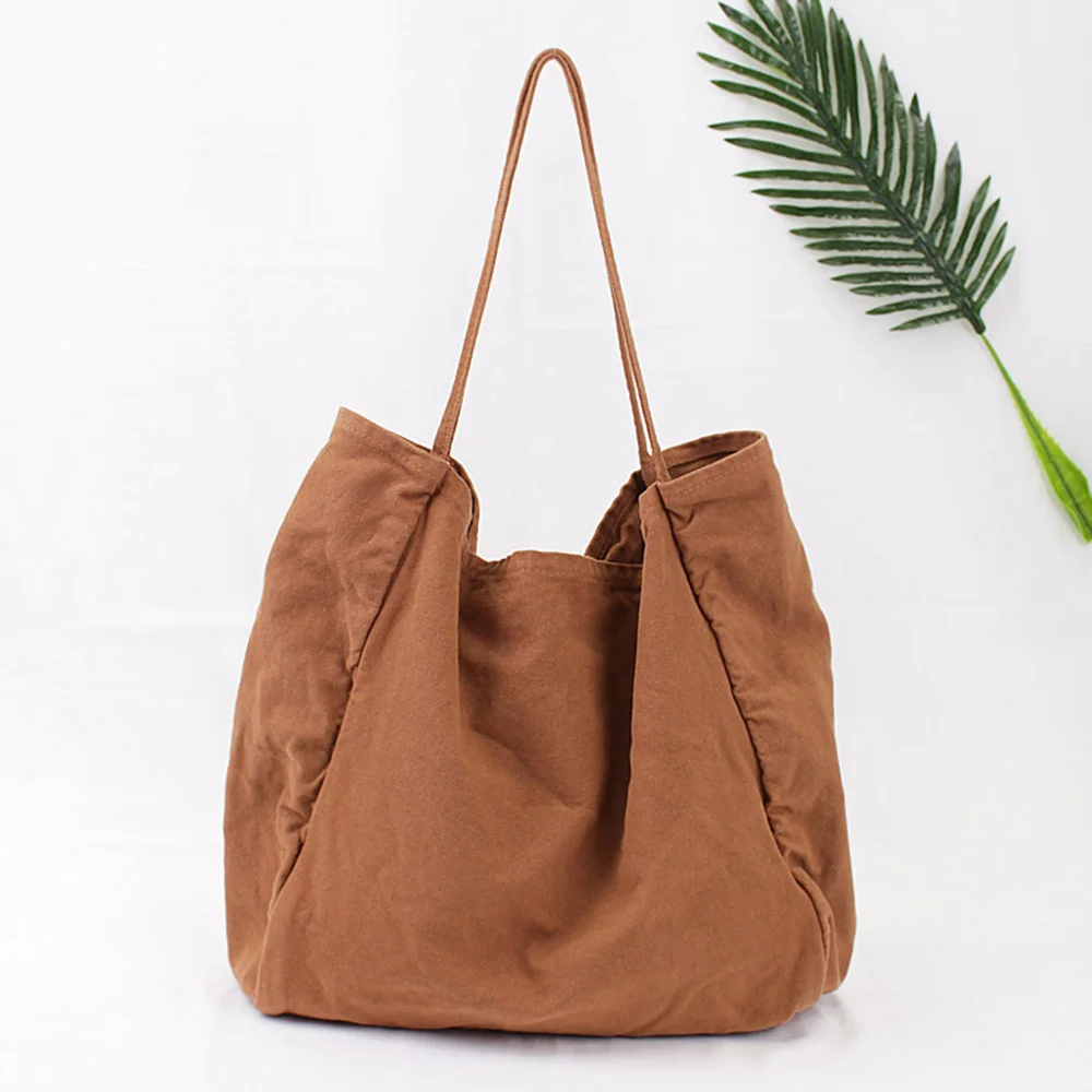 

Women Casual Canvas Handbags New Totes Large Capacity Ladies Shopping Shoulder Bags Teenage Girls School Book Shopping Bags