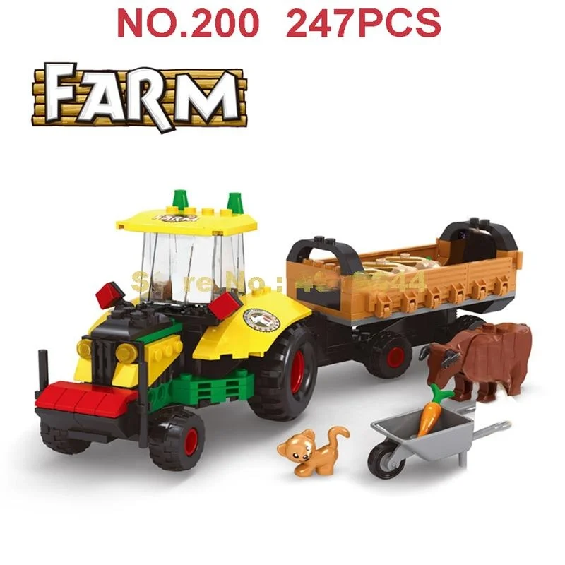 

ausini 28509 247pcs Farm Tractors 3 Building Blocks Toy Christmas birthday Educational Gifts
