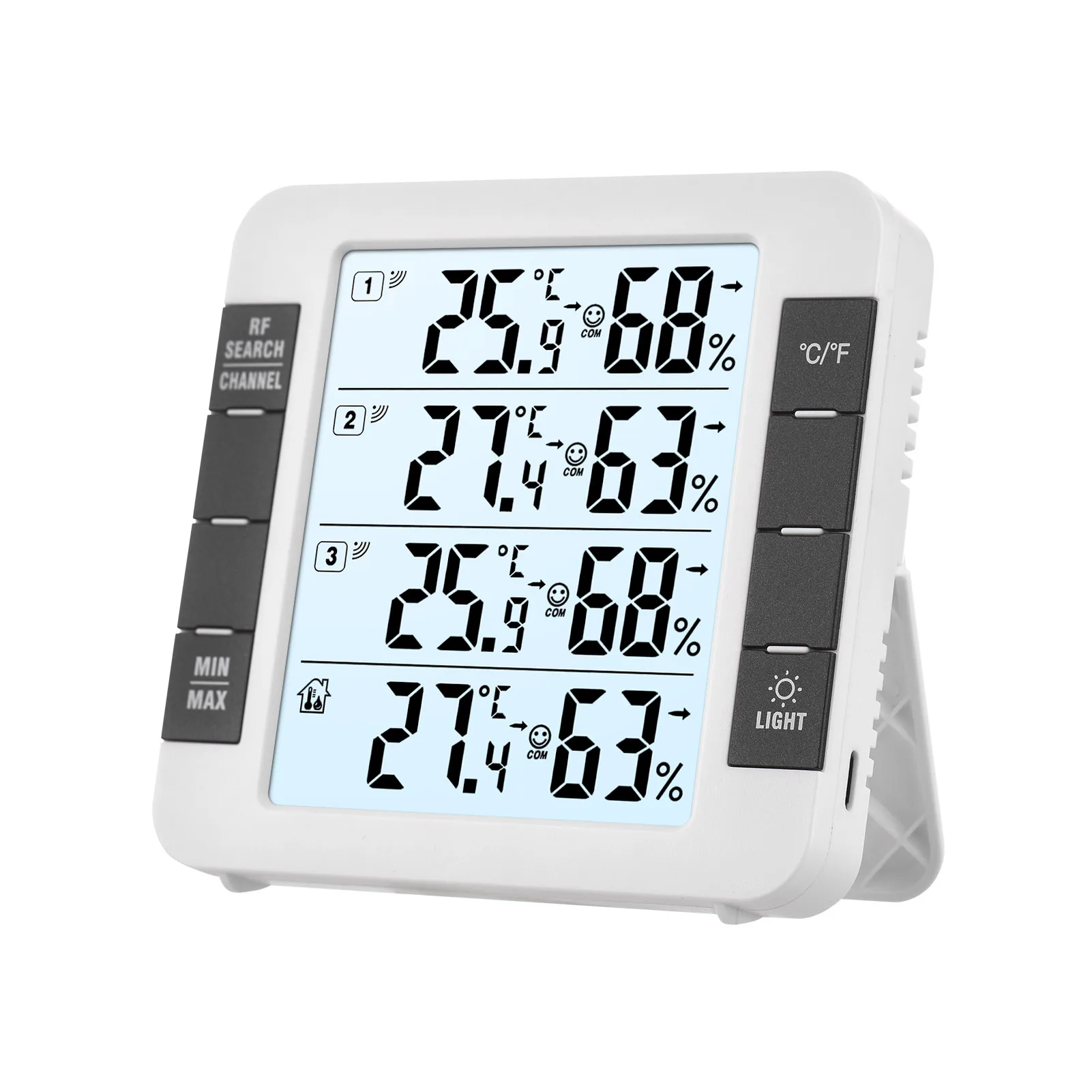 

100m Backlight Thermometer Humidity Meter Comfortable Level Temperature Humidity Monitor Remote Sensor 328ft 2022