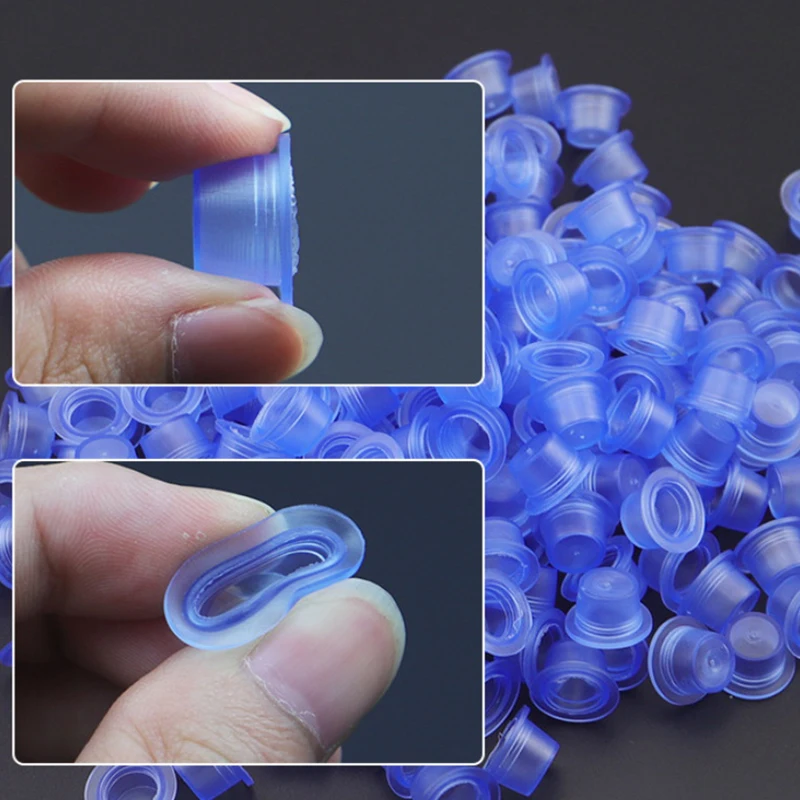 

100PCS Disposable Tattoo & Permanent Makeup Pigment Ink Caps Cups Two Size Accessories Eyelash Extension Glue Cups