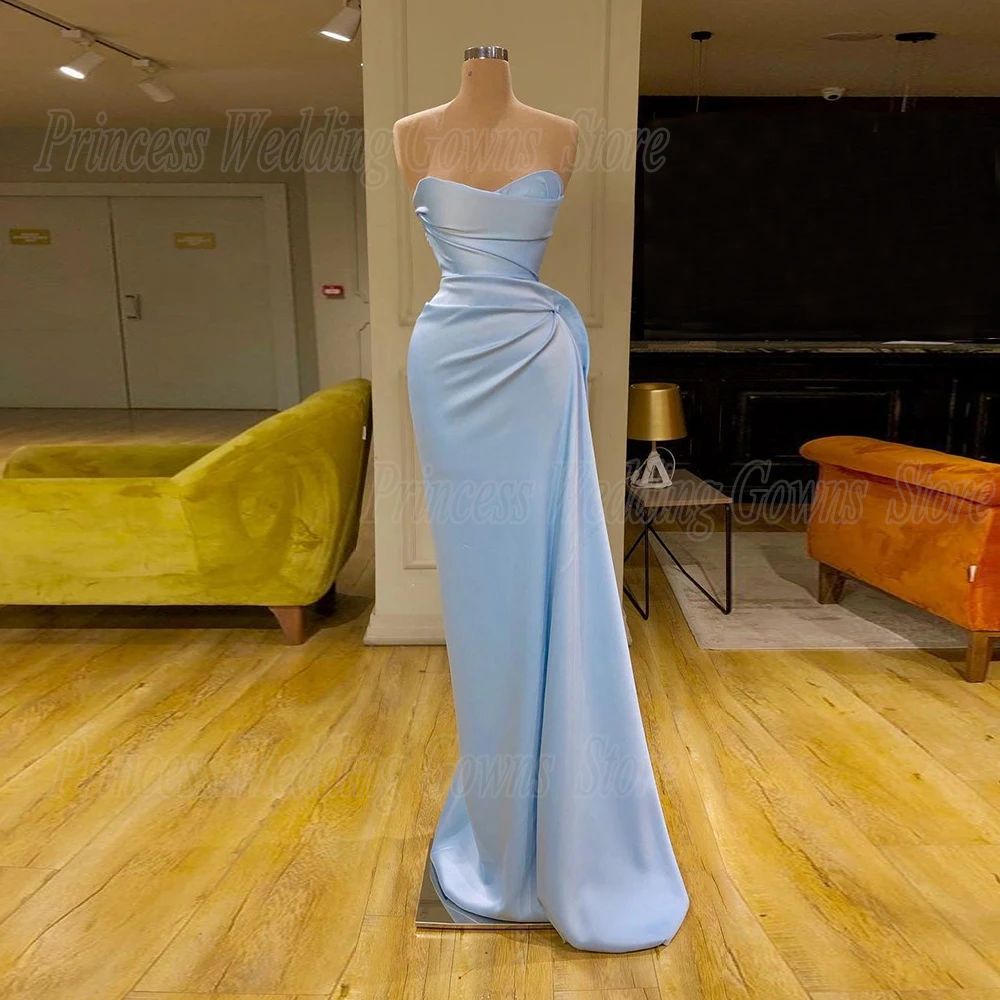 

Solid Color Prom Dresses For Woman Party Sheath Elegant Sweeherat Neck Floor Length Evening Gown Zipper Back Vestido De Noche
