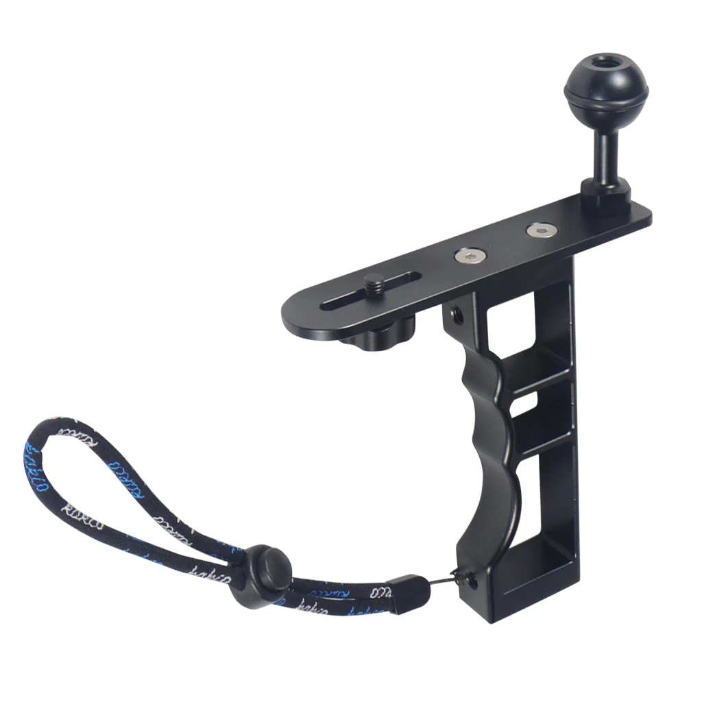 

CNC Aluminum Handheld Selfie Stick Hand Diving Grip Monopod Bracket Mount for Gopro Underwater Camera housing Case Handle Tray