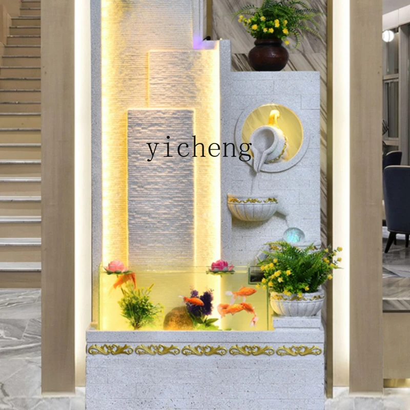 

XL Living Room Water Fountain Circulating Water Decoration Fish Tank Fake Landscape Humidifier