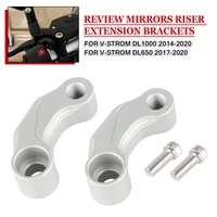 motorcycle review mirrors riser extension brackets adapter for suzuki v strom dl 650 1000 dl650 2017 2020 dl1000 2014 2019 2020