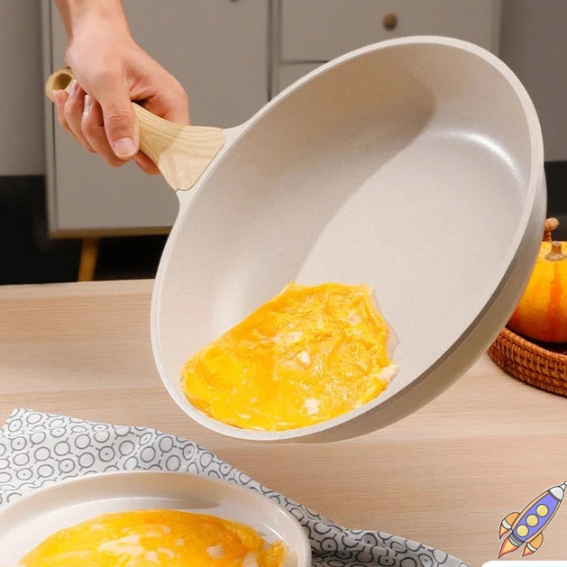 

Stone Frying Pan Nonstick Home Breakfast Pot Induction Cooker Gas Stove Fried Steak Pancake Nonstick Frying Pan Pot lid