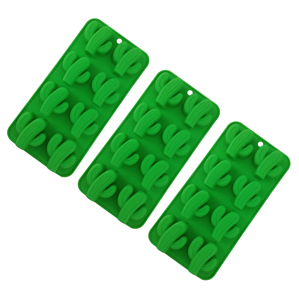 

3 Pcs Cacti Silicone Molds Silicone Molds Candy DIY Baking Silicone Gummy Molds Ice Box Cacti Hawaiian Silicone Mold