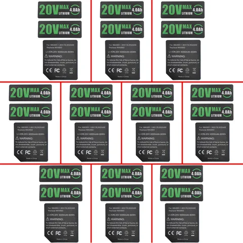 Наклейка для аккумулятора Worx WA3550