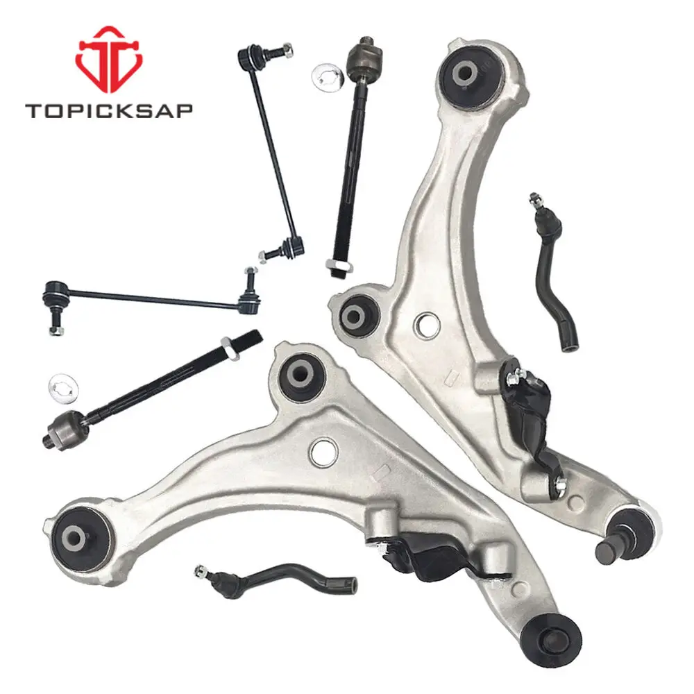 

TOPICKSAP Suspension Kit Control Arm Ball Joint Tie Rods Sway Bar End Link Sets 545009N00A for Nissan Maxima 2009 - 2014