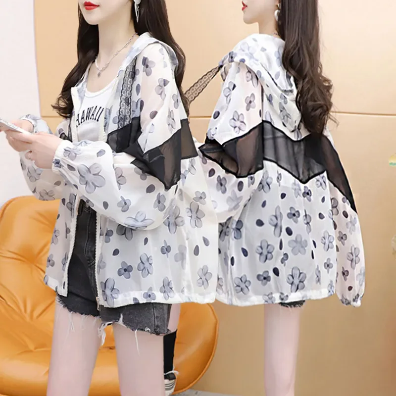 Новинка 2024 летняя Солнцезащитная одежда кружевная открытая Женская куртка