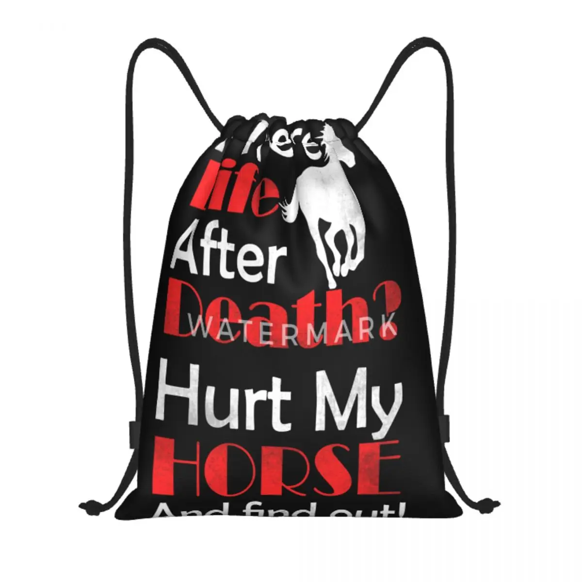

Сумки на шнурке «Лошадь», «Жизнь после смерти», праздничный прочный рюкзак, хороший подарок, настраиваемый