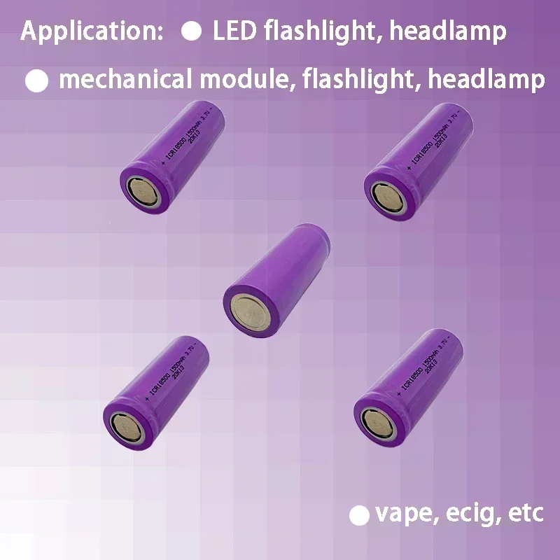 18500 Батарея 3 7 В 1500 мАч Аккумуляторная батарея Bateria Recarregavel Литий-ионные
