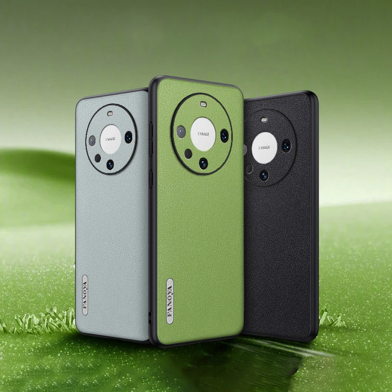 Чехол для телефона Huawei Mate 60 Pro кожаный роскошный растительный солярий с мягкими