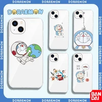funny cartoon doraemon phone case for iphone 11 pro 12 max 13 x xs xr 7 8 plus 6s se2 soft silicone shockproof transparent cover