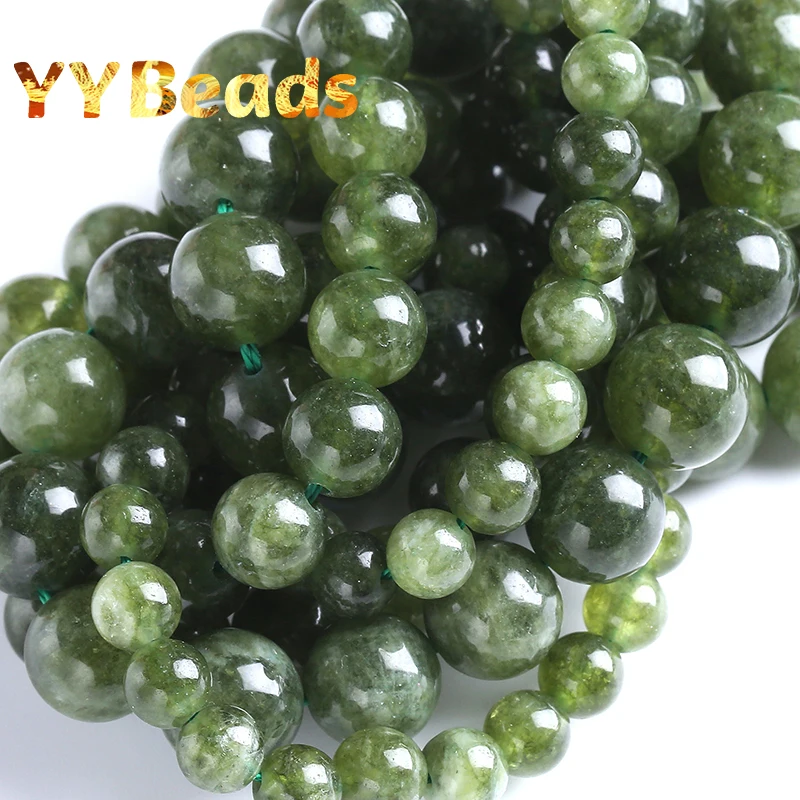 

Natural Stone Canada Jades Beads For Jewelry Making Round Loose Spacer Beads Fit DIY Charms Bracelets Necklace 4 6 8 10 12mm 15"