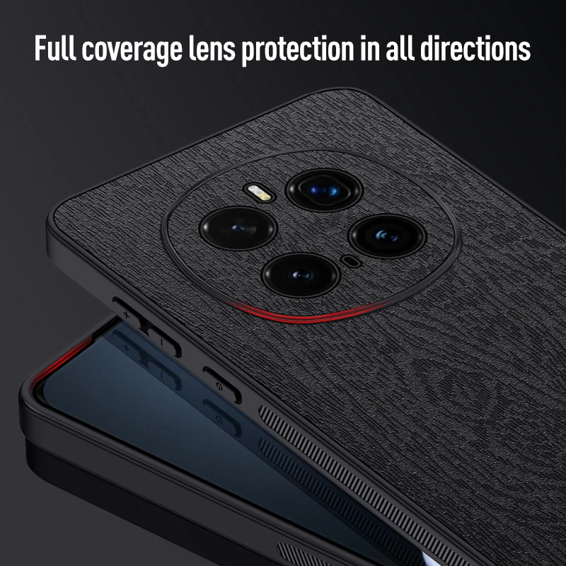 Чехол для Huawei Honor Magic7 Pro 5G кожаный силиконовый защитный чехол с рисунком дерева