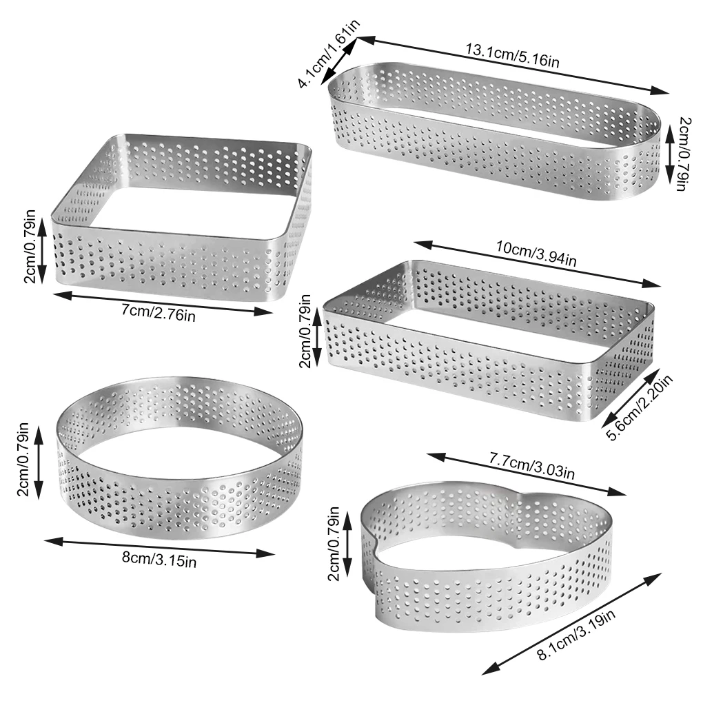 

5 шт./компл. формы для торта из нержавеющей стали