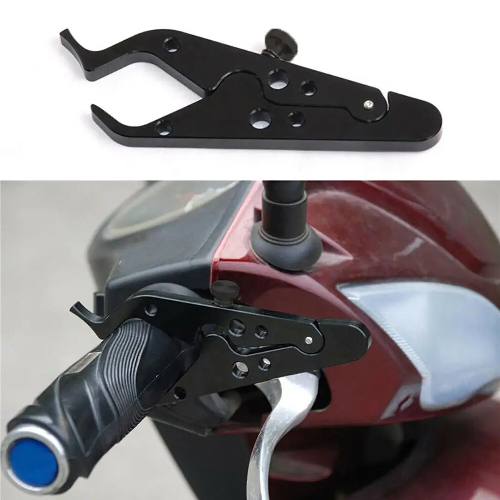 

Adjustable Universal Motorcycle Throttle Lock Cruise Control Black Aluminum