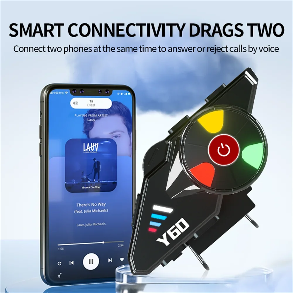 Bluetooth-гарнитура для мотоциклетного шлема 2000 мАч