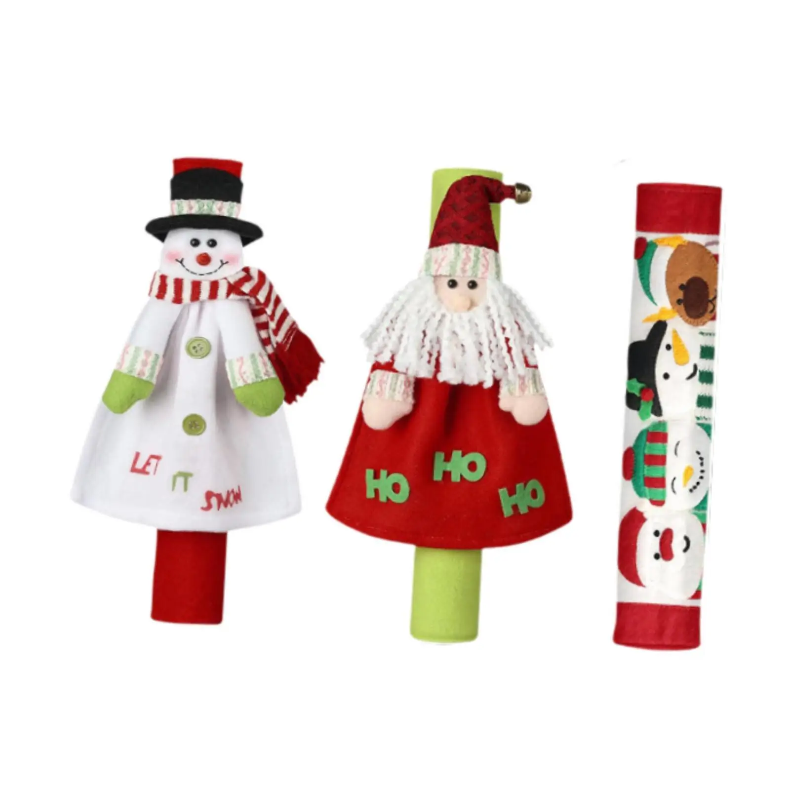 3x рождественские оригинальные чехлы для ручек кухонной техники украшения